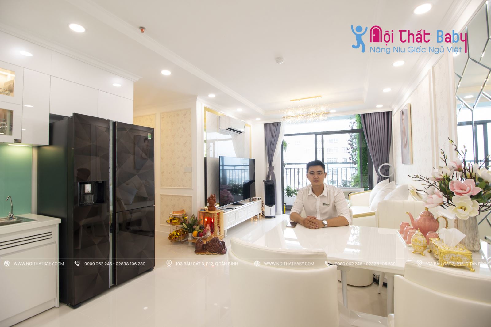 Hình ảnh hoàn thiện thi công nội thất nguyên căn nhà chị Tuyết tại Central Premium Quận 8